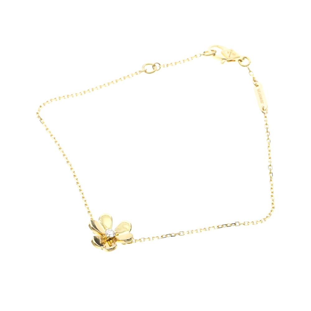 VAN CLEEF & ARPELS 18k Gold Diamond Charm Bracelet